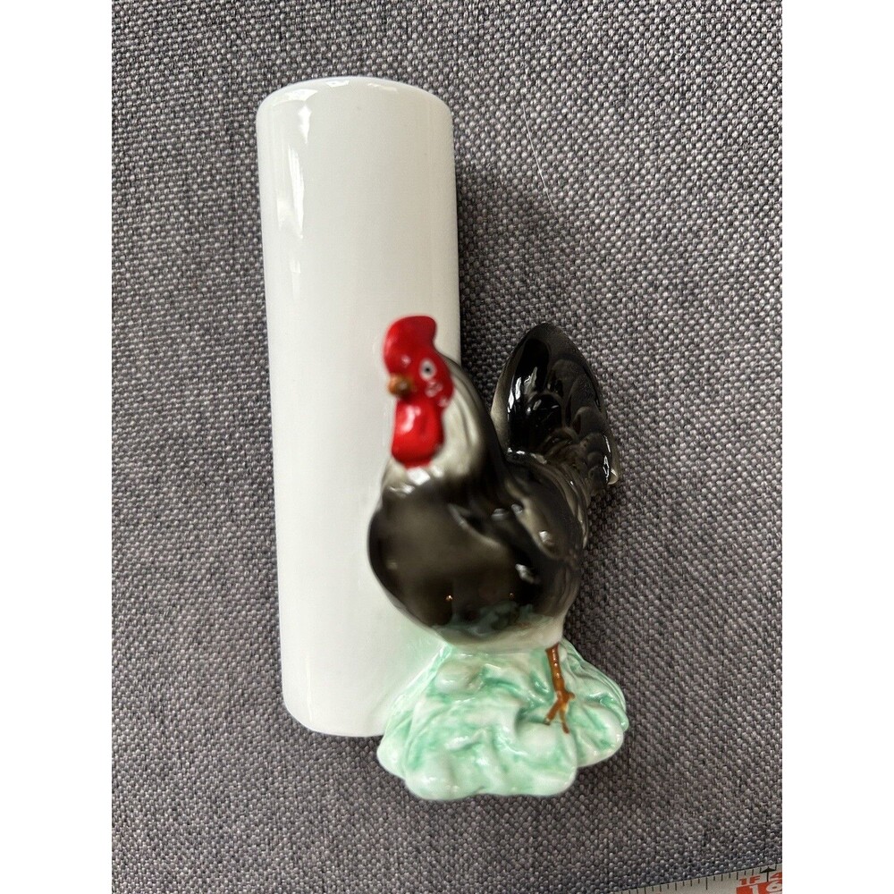 Vintage 1986 The Haldon Group Ceramic Majolica Chicken Candle/toothpick Holder - Picture 4 of 10
